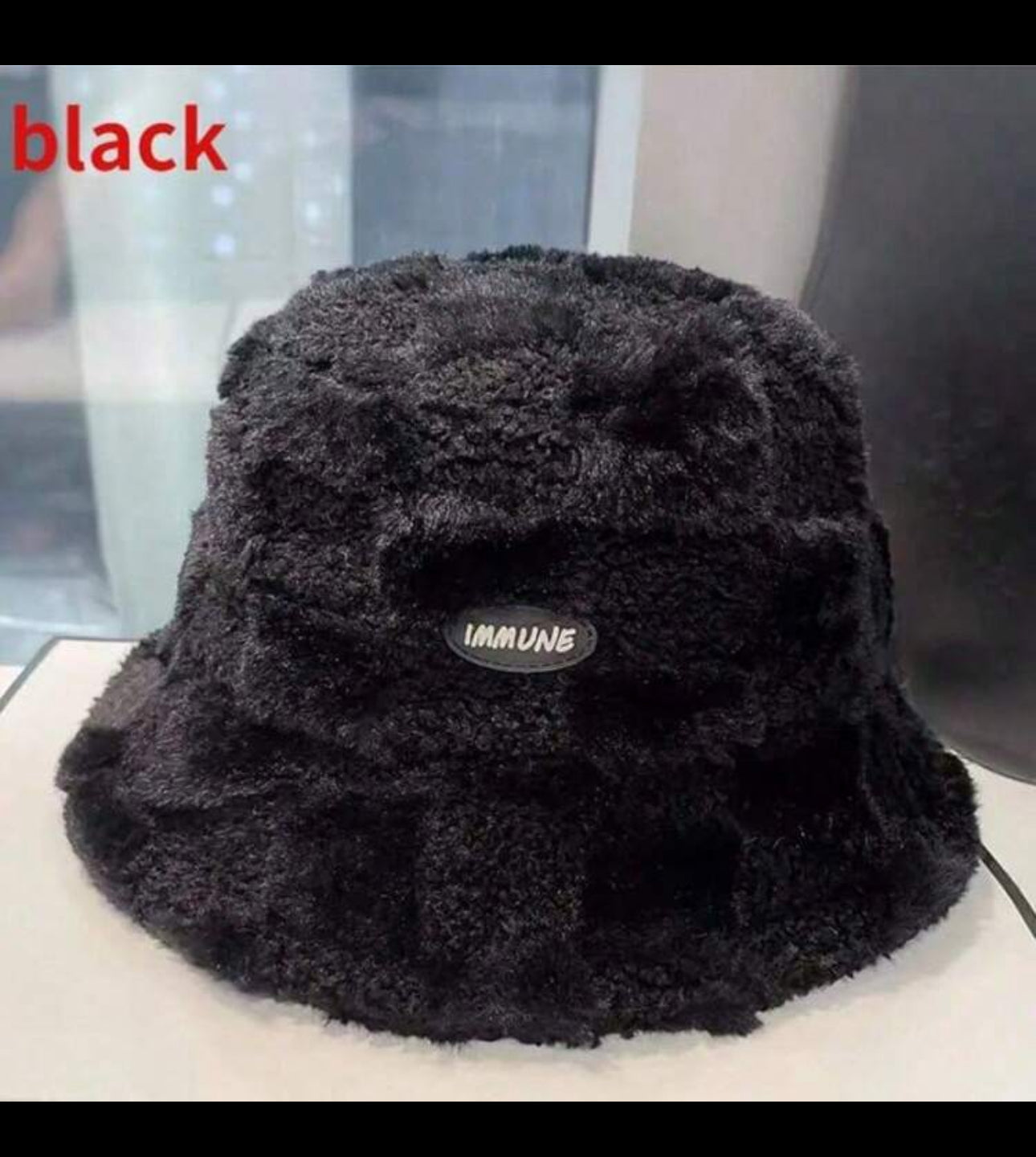 Winter fur bucket hat