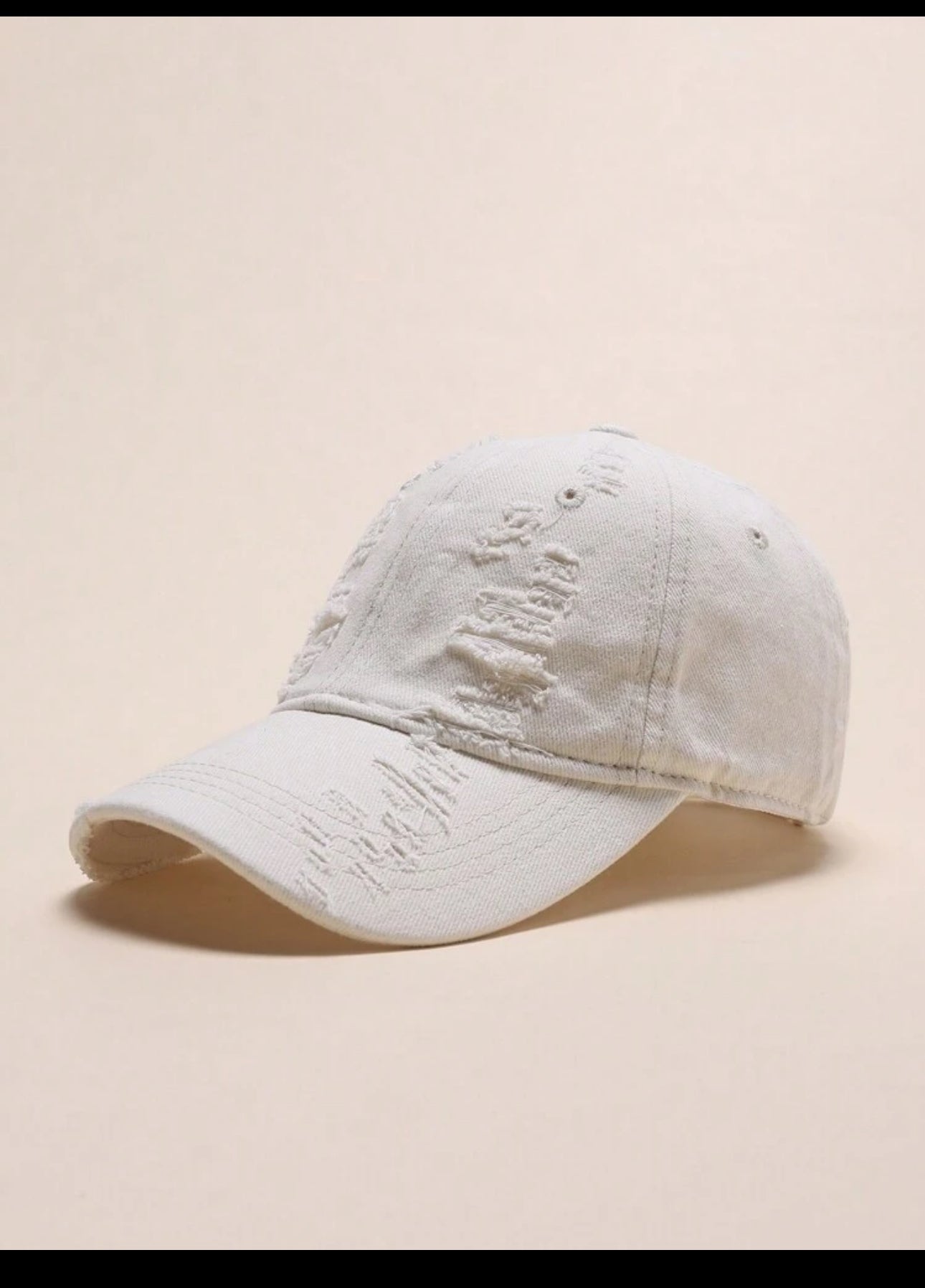 Distressed baseball cap