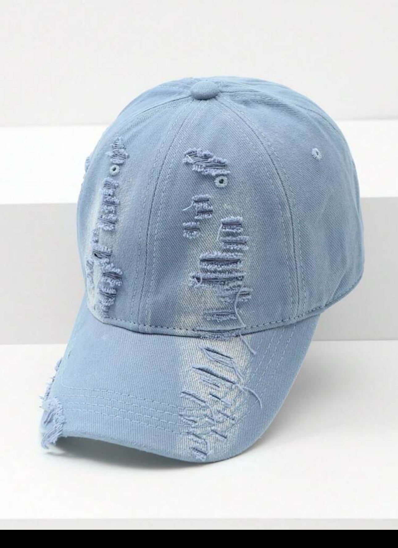 Distressed baseball cap