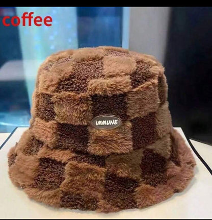 Winter fur bucket hat