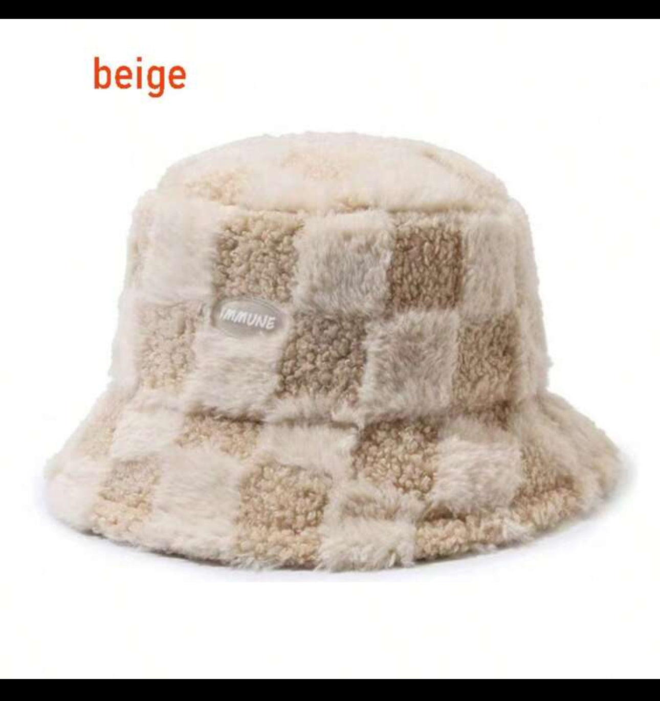 Winter fur bucket hat