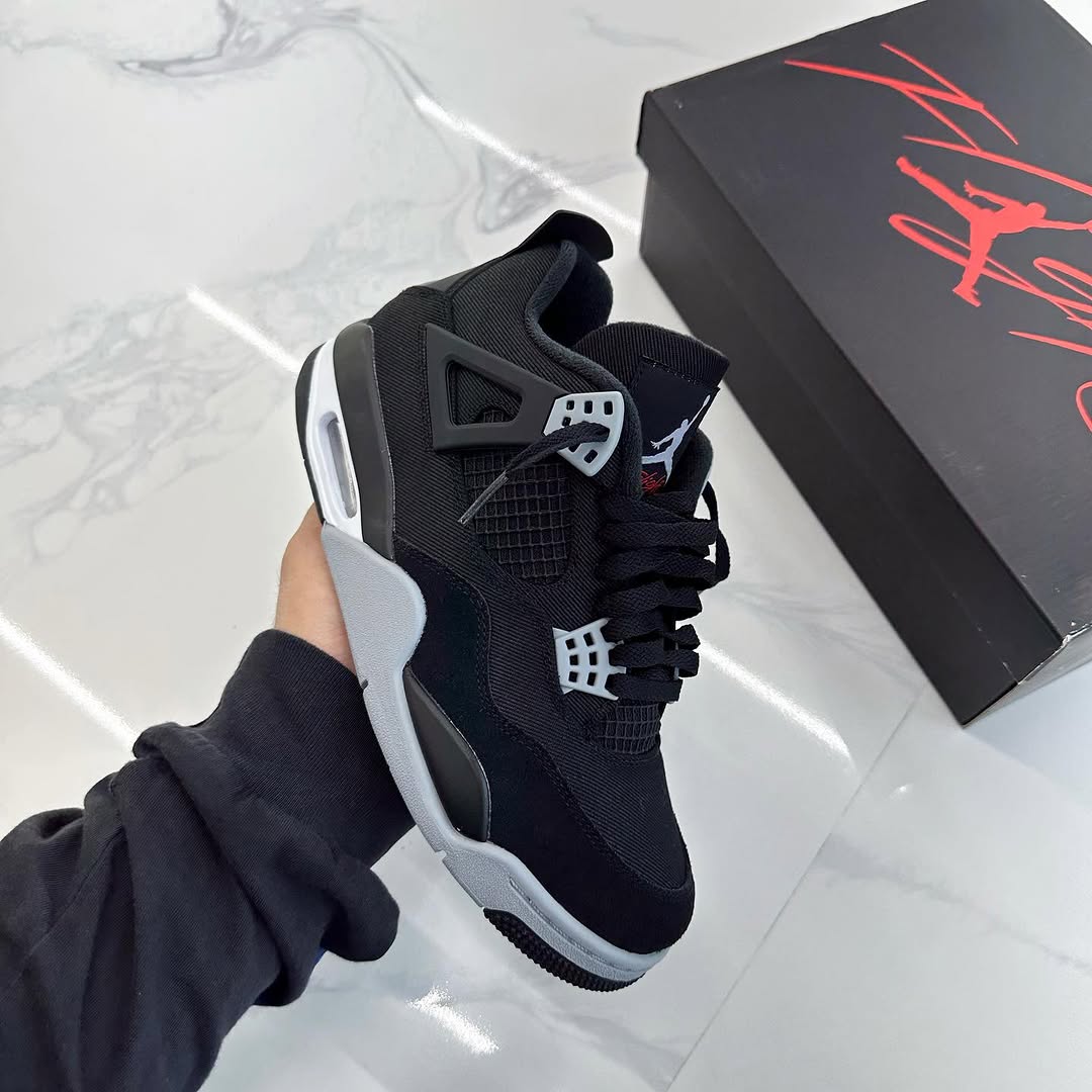 Jordan 4 RM black canvas