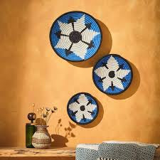 Set of blue baskets